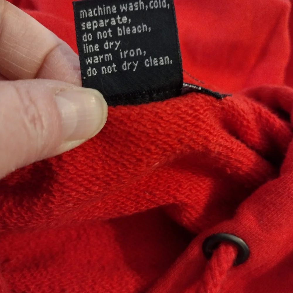DKNY Red Fleece Sweater - Picture 4 of 8
